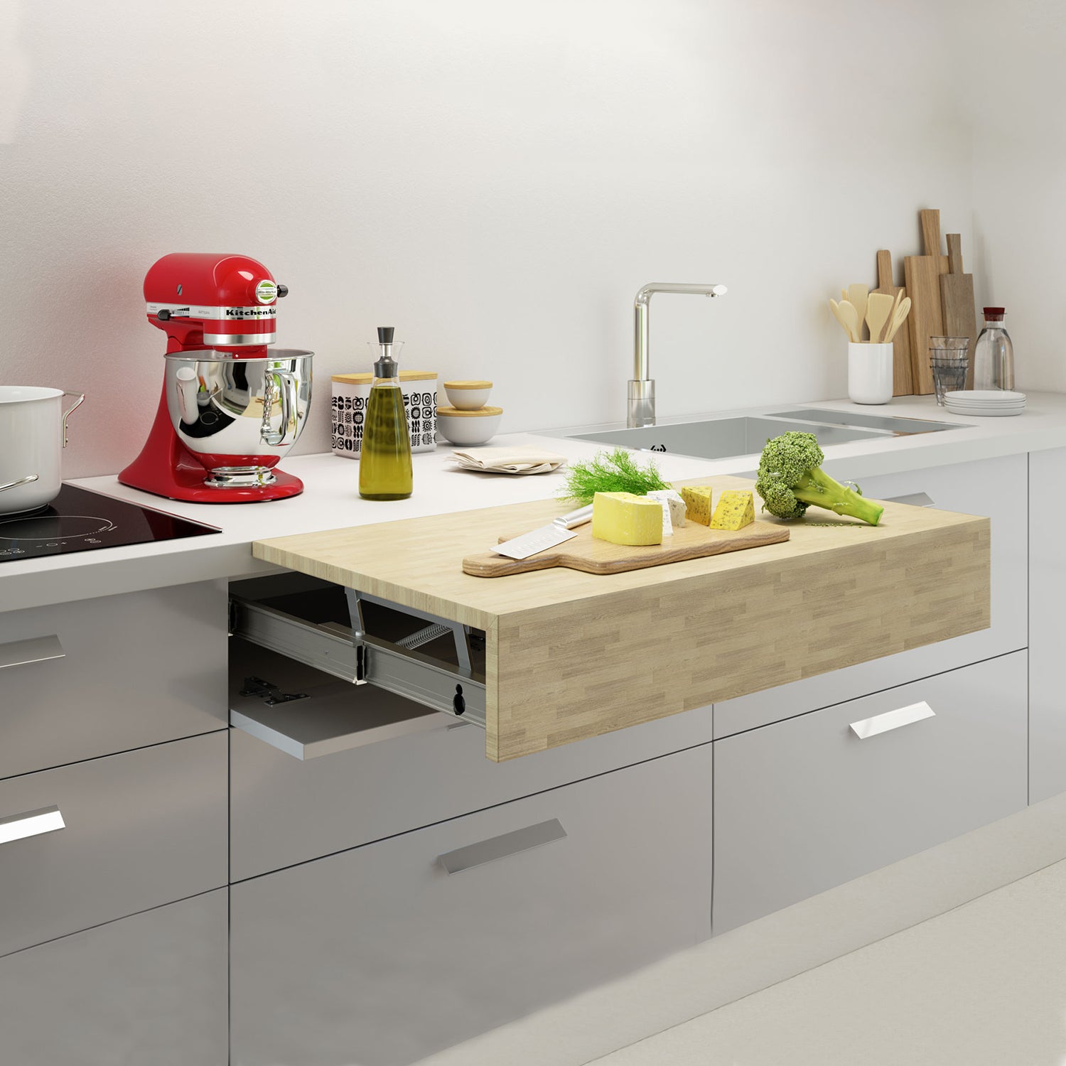 Pull-out dining table hardware ATIM Opla Top