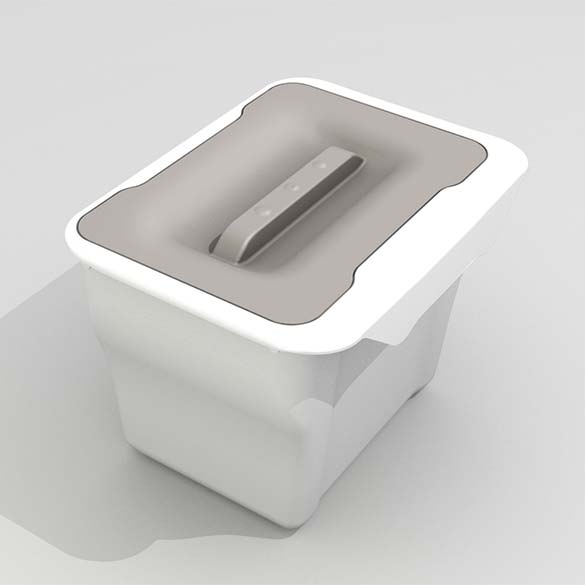Dustbin GOLLINUCCI Multiuse Container Quartz Grey ART. 557